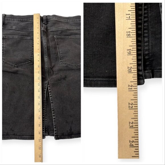Gap 1969 Distressed Black Denim Mini Skirt, Size 31R - Picture 12 of 12